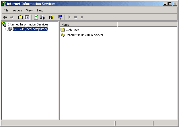 IIS Manager on Windows XP