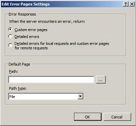 Enable custom error pages locally in IIS 7